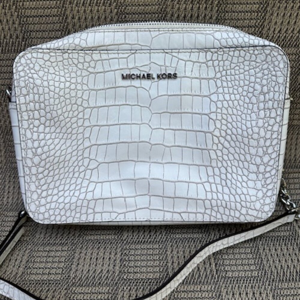 Michael Kors white crossbody bag